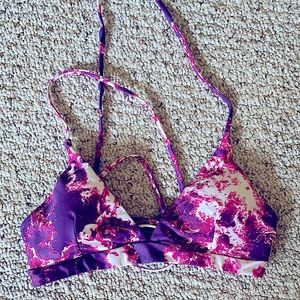 pink and purple bikini top size medium